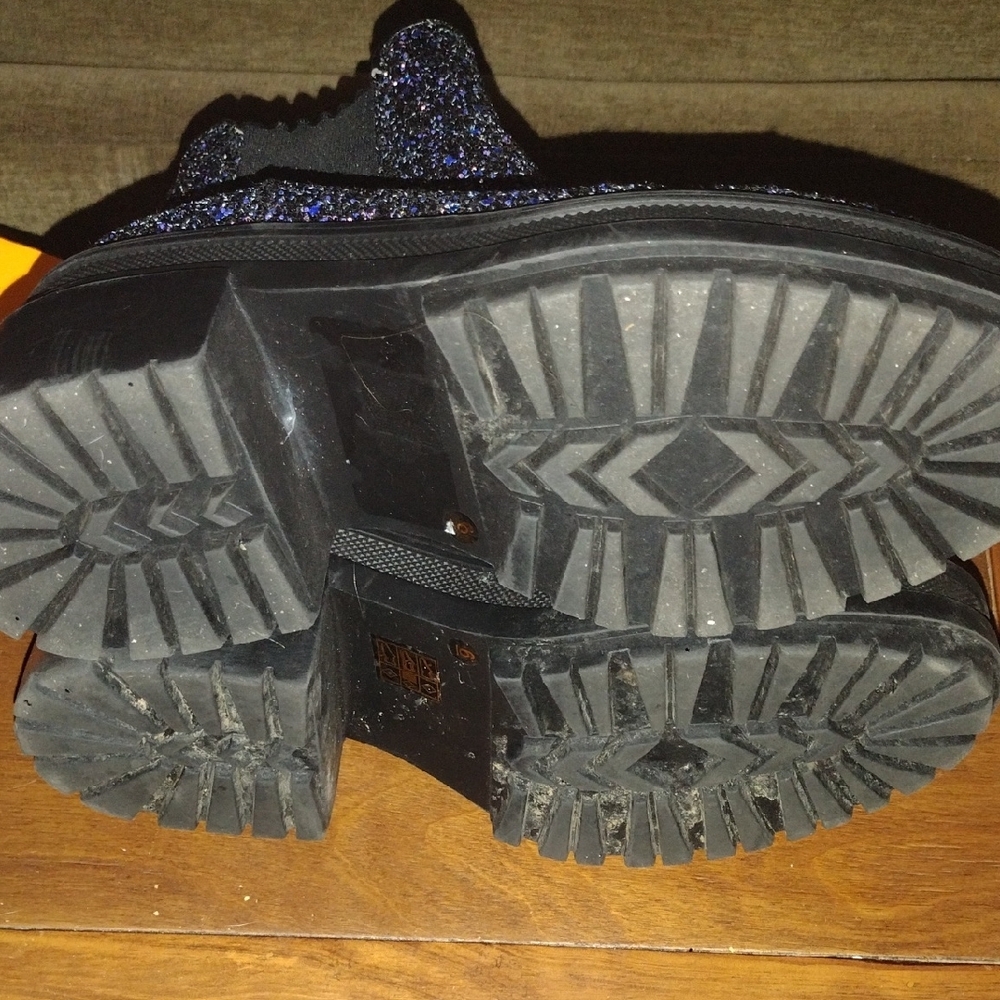 ASOS Black Platform Glitter Shoes - Picture 8 of 8